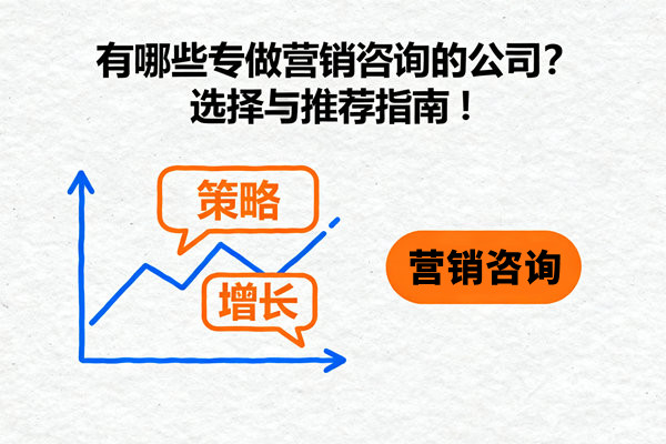 有哪些專做營銷咨詢的公司？選擇與推薦指南！